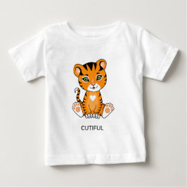 Camiseta de dibujos animados de tigre bebé salvaje