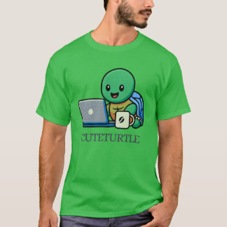 Camiseta de dibujos animados de tortuga portátil l