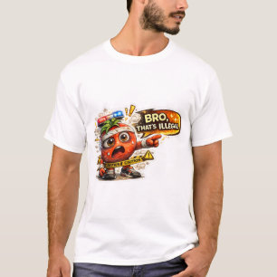 Camiseta de dibujos animados divertida con meme "H