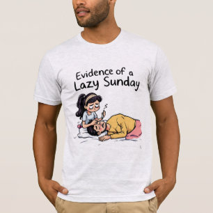 Camiseta de dibujos animados divertida de pareja p