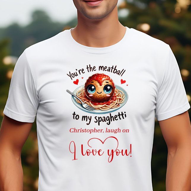 Camiseta de dibujos animados divertidos de comida  (Funny Valentine Love Gift Food Cartoon T-Shirt)