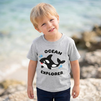 Camiseta de dibujos animados Orca para niños