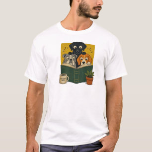 Camiseta de dibujos animados retro de perros diver