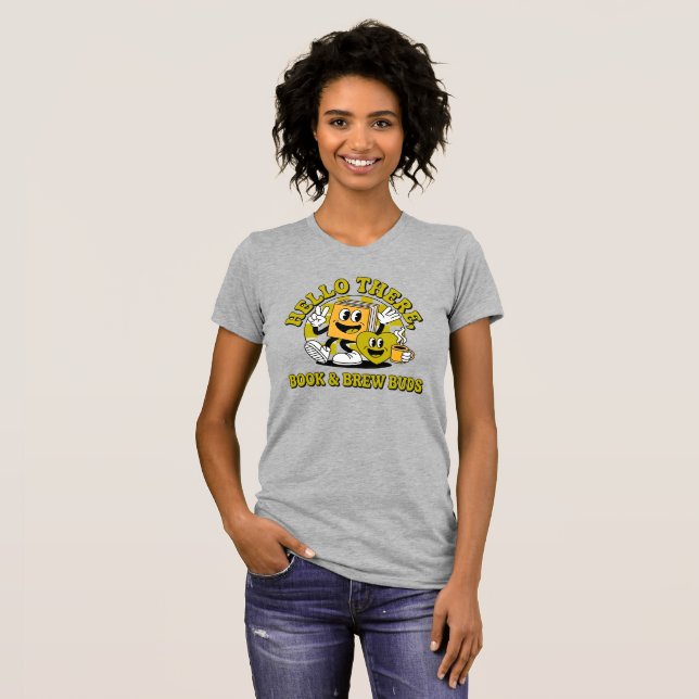 Camiseta de dibujos animados vintage Retro Book &  (Anverso completo)