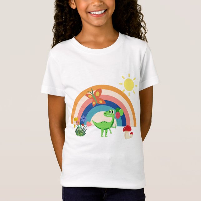 camiseta de dinasour divertida para niños (Anverso)