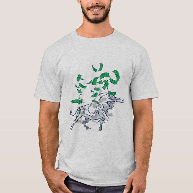 Camiseta de dinero volante en el mercado alcista (Anverso)