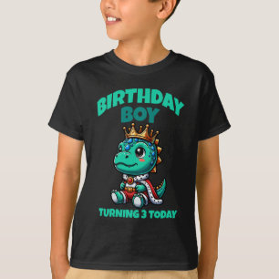Camiseta de Dino para Cumpleaños - Cumpliendo 3 Ho