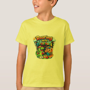 Camiseta de Dinos Rugiendo al Preescolar