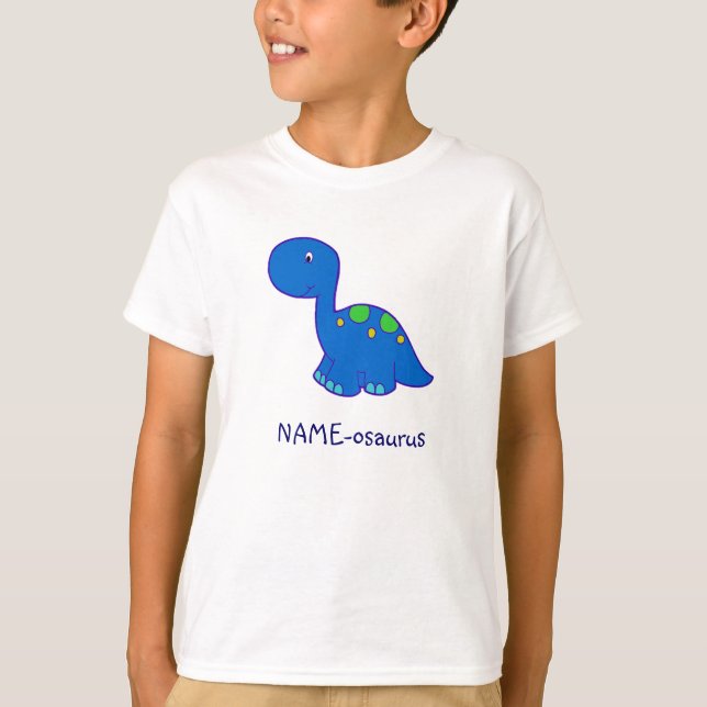 Camiseta de Dinosaur Name-osaurus Kid's - niño (Anverso)