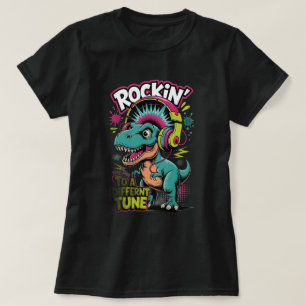Camiseta de dinosaurio con ritmo diferente