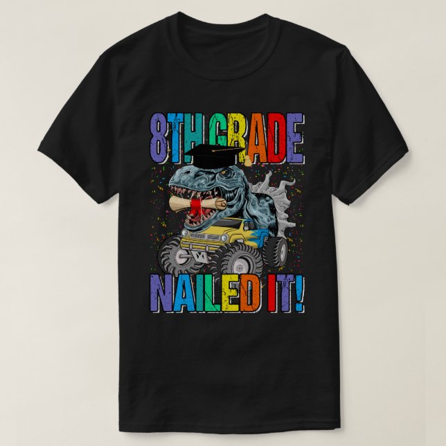 Camiseta de dinosaurio de monstruo de informática  (Diseño del anverso)