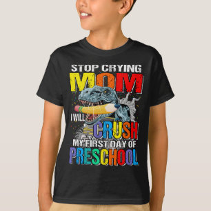 Camiseta de dinosaurio de monstruo preescolar