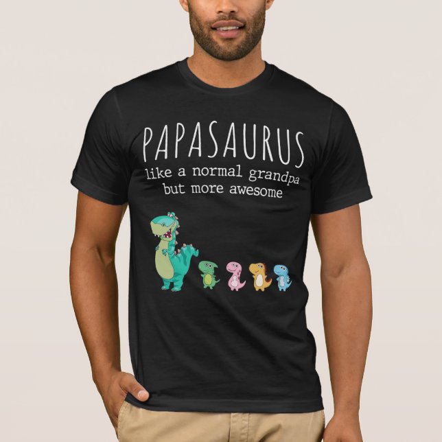 Camiseta de dinosaurio del abuelo del personalizad (Anverso)