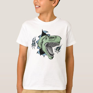 Camiseta de dinosaurio del tiranosaurio peligroso