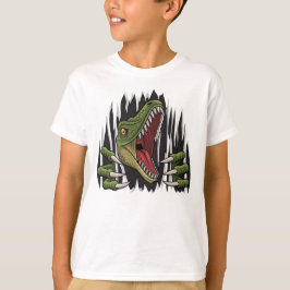 Camiseta de dinosaurio enojada
