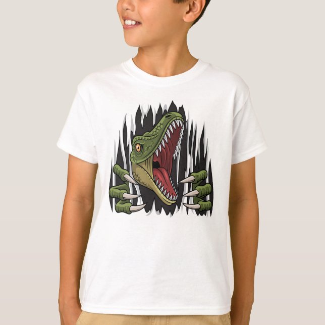 Camiseta de dinosaurio enojada (Anverso)