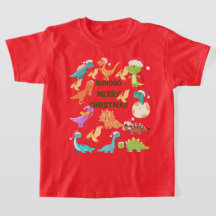 Camiseta de Dinosaurio HoHoHo Feliz Navidad
