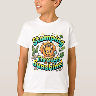 Camiseta de Dinosaurio Lindo "Pisoteando a Través