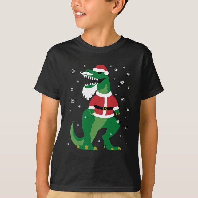 Camiseta de dinosaurio Navidades (Anverso)