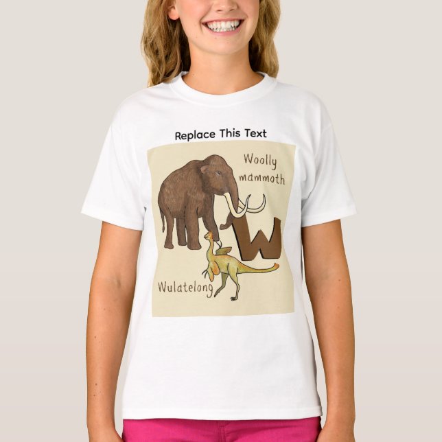 Camiseta de dinosaurio o animal prehistórico (Anverso)
