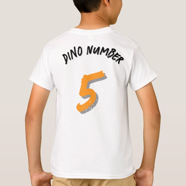 Camiseta de dinosaurio personalizable (Reverso)