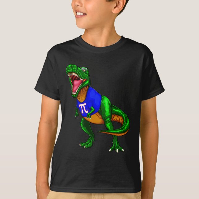 Camiseta de Dinosaurio Rex del Día de Pi Regalo de (Anverso)