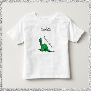 Camiseta de dinosaurio verde lindo