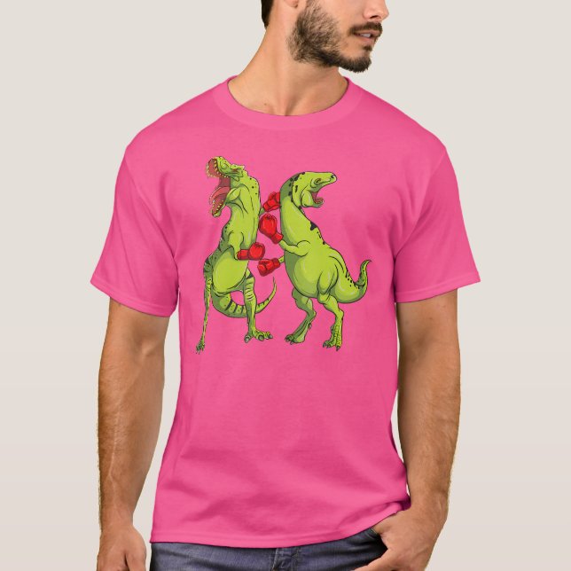 Camiseta de dinosaurios de boxeo T-Rex (Anverso)