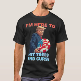 Camiseta de Disc Golf Divertida Golpea Árboles y M