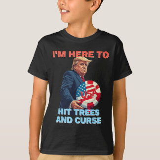 Camiseta de Disc Golf Divertida Golpea Árboles y M