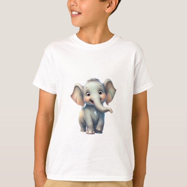 Camiseta de diseño Adorable Baby Elephant (Anverso)