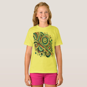 Camiseta de diseño artístico de la paleta arcoiris