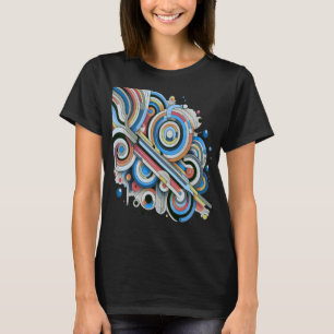Camiseta de diseño artístico de la paleta arcoiris