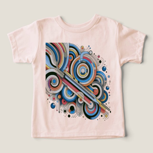 Camiseta de diseño artístico de la paleta arcoiris (Diseño delantero )