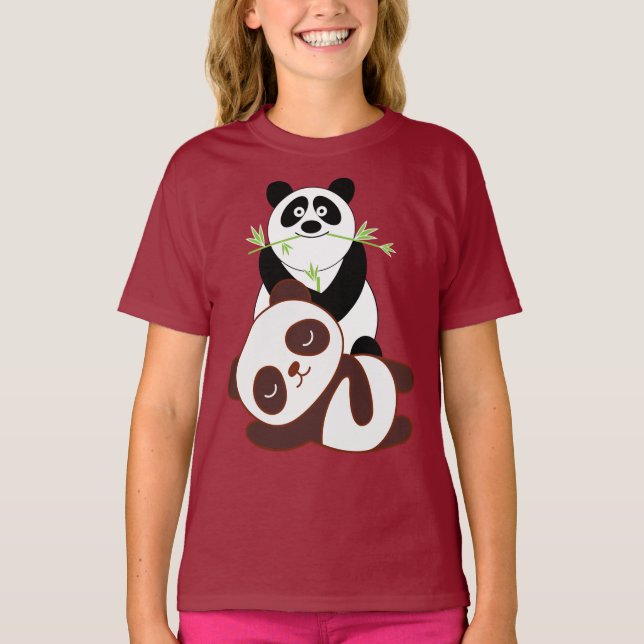 Camiseta de diseño asombrosa de la imagen del pand (Anverso)