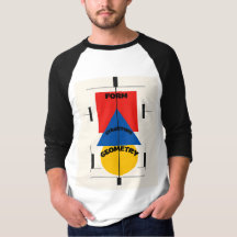 Camiseta de diseño Bauhaus para hombre 3/4