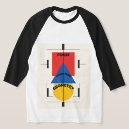 Camiseta de diseño Bauhaus para hombre 3/4