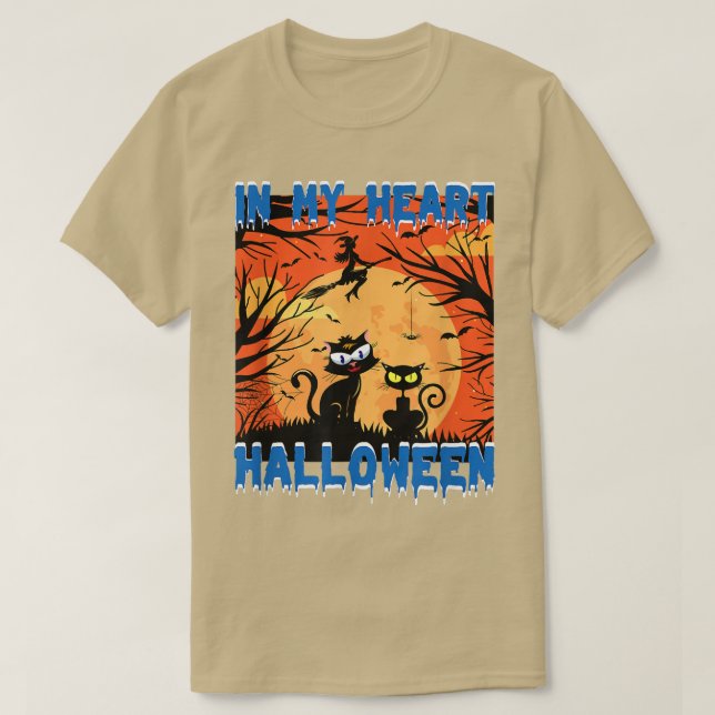 Camiseta de diseño cardíaco de Halloween para muje (Diseño del anverso)
