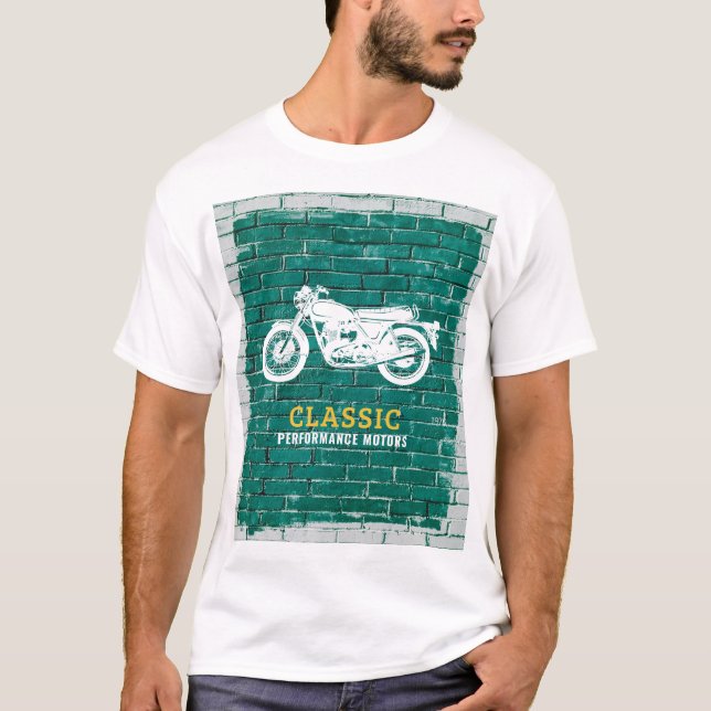 Camiseta de diseño clásico de motocicleta (Anverso)