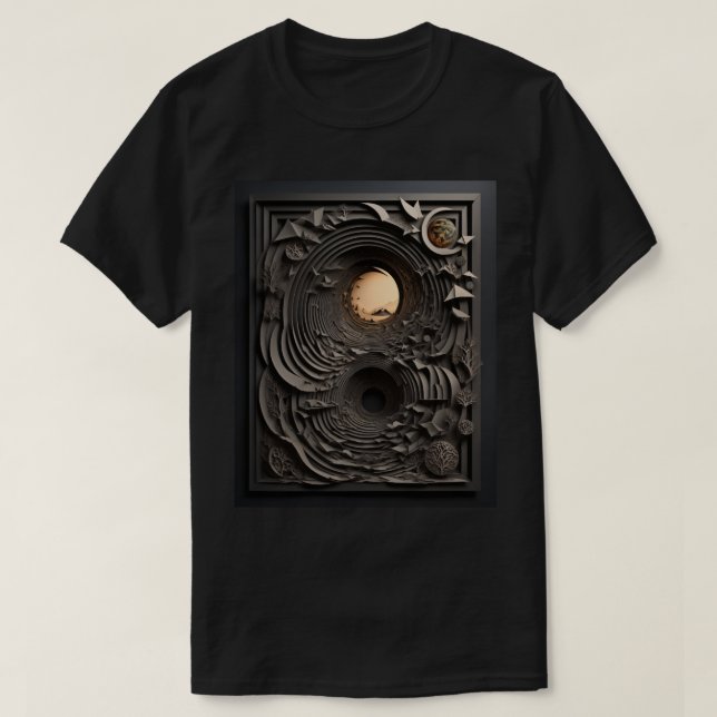 Camiseta de diseño de arte de papel 3D (Diseño del anverso)