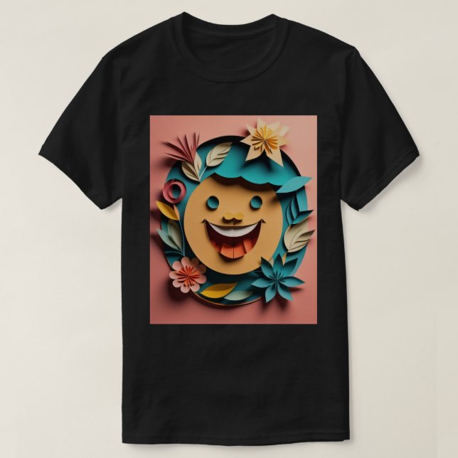 Camiseta de diseño de arte de papel 3D (Diseño del anverso)