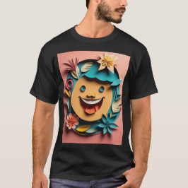 Camiseta de diseño de arte de papel 3D