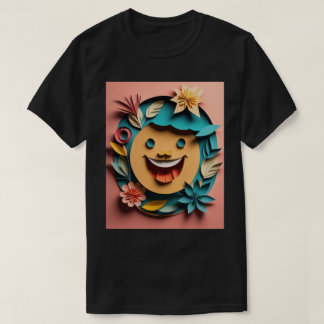 Camiseta de diseño de arte de papel 3D