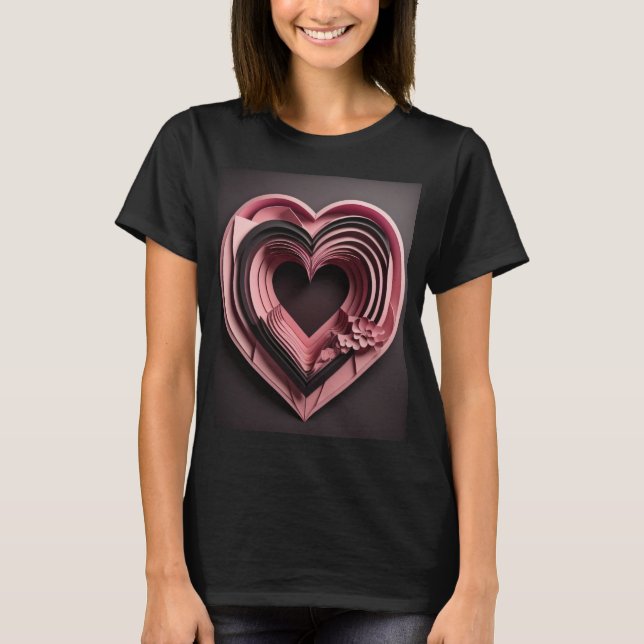 Camiseta de diseño de arte de papel 3D (Anverso)