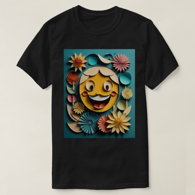 Camiseta de diseño de arte de papel 3D (Diseño del anverso)