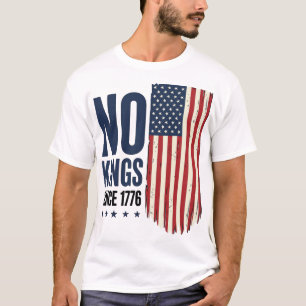 Camiseta de diseño de bandera patriótica sin reyes