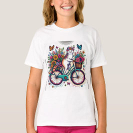 Camiseta de diseño de bicicletas para gato
