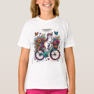 Camiseta de diseño de bicicletas para gato