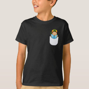 Camiseta de diseño de bolsillo vectorial para niño