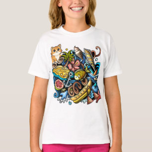 Camiseta de diseño de bolso de playa de verano